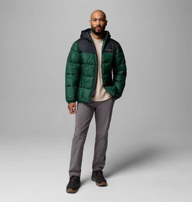 Men's Puffect IV Hooded Puffer Jacket, Color: Rain Forest, Black, image 26
