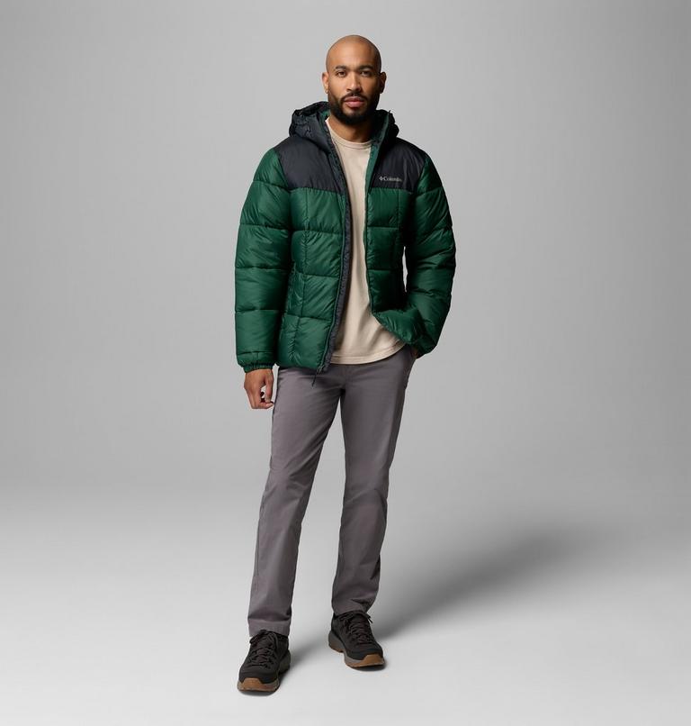 Men's Puffect IV Hooded Puffer Jacket, Color: Rain Forest, Black, image 2