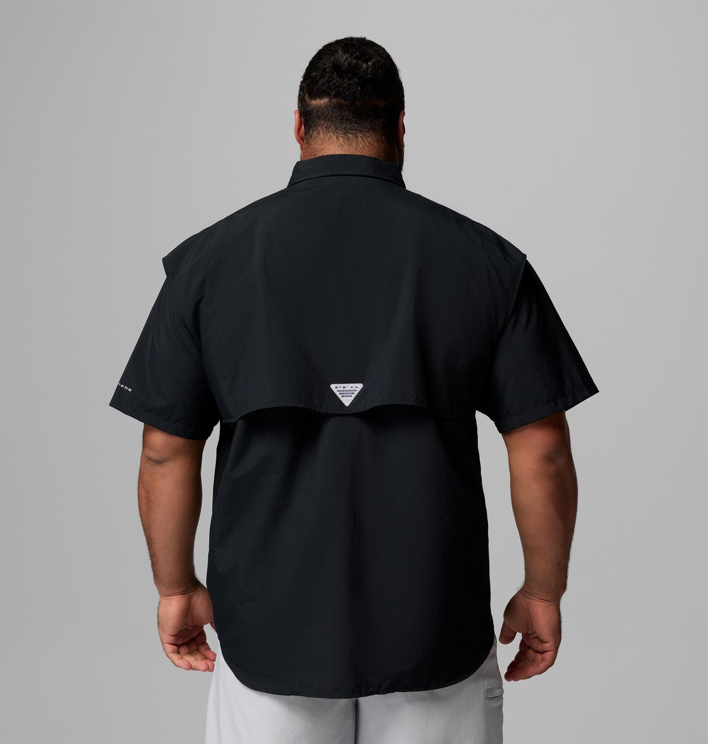 Мужская рубашка Columbia PFG Bahama II Luke Combs Short Sleeve Shirt - Big, цвет: Чёрный — фото 3