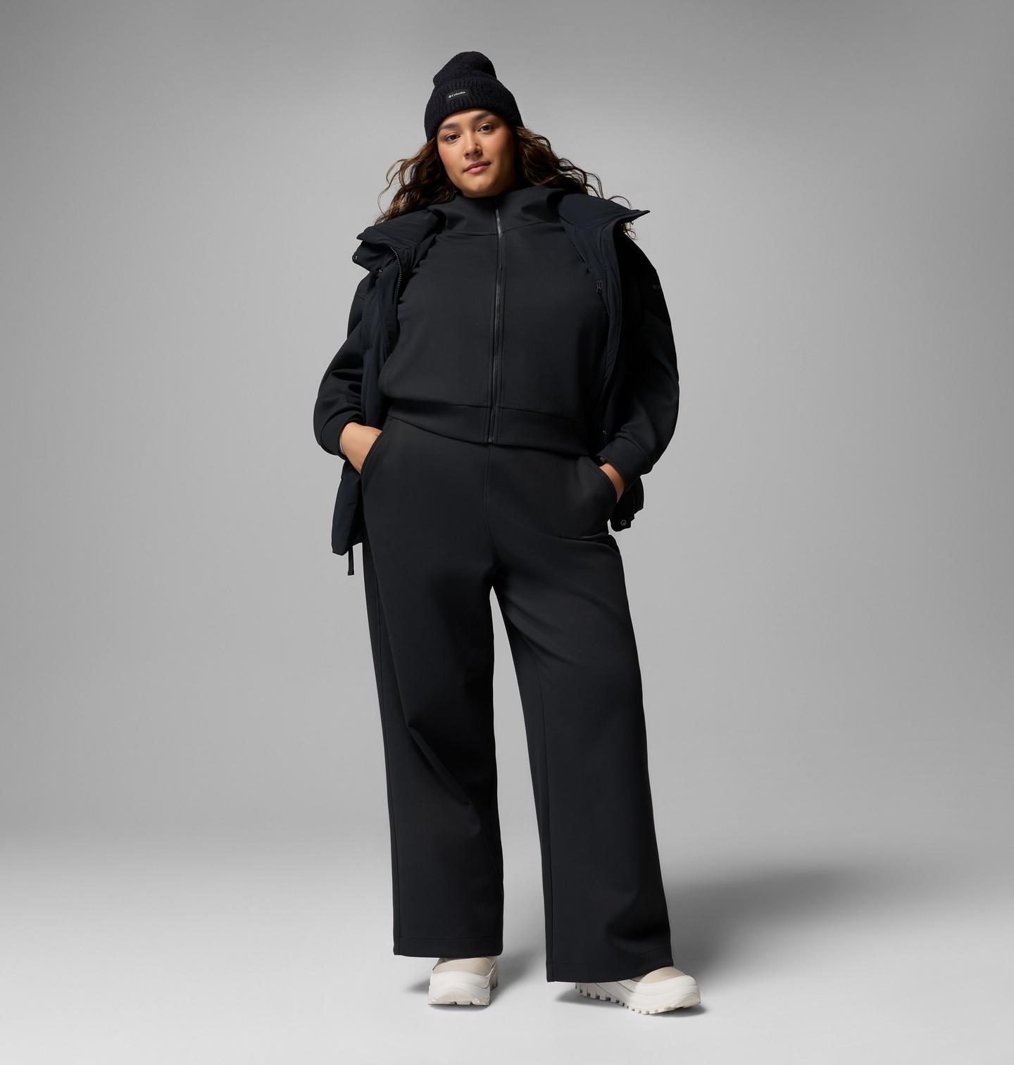 Женское худи Columbia Amazesweats Heavyweight Full Zip - Plus Size, цвет: Чёрный — фото 2