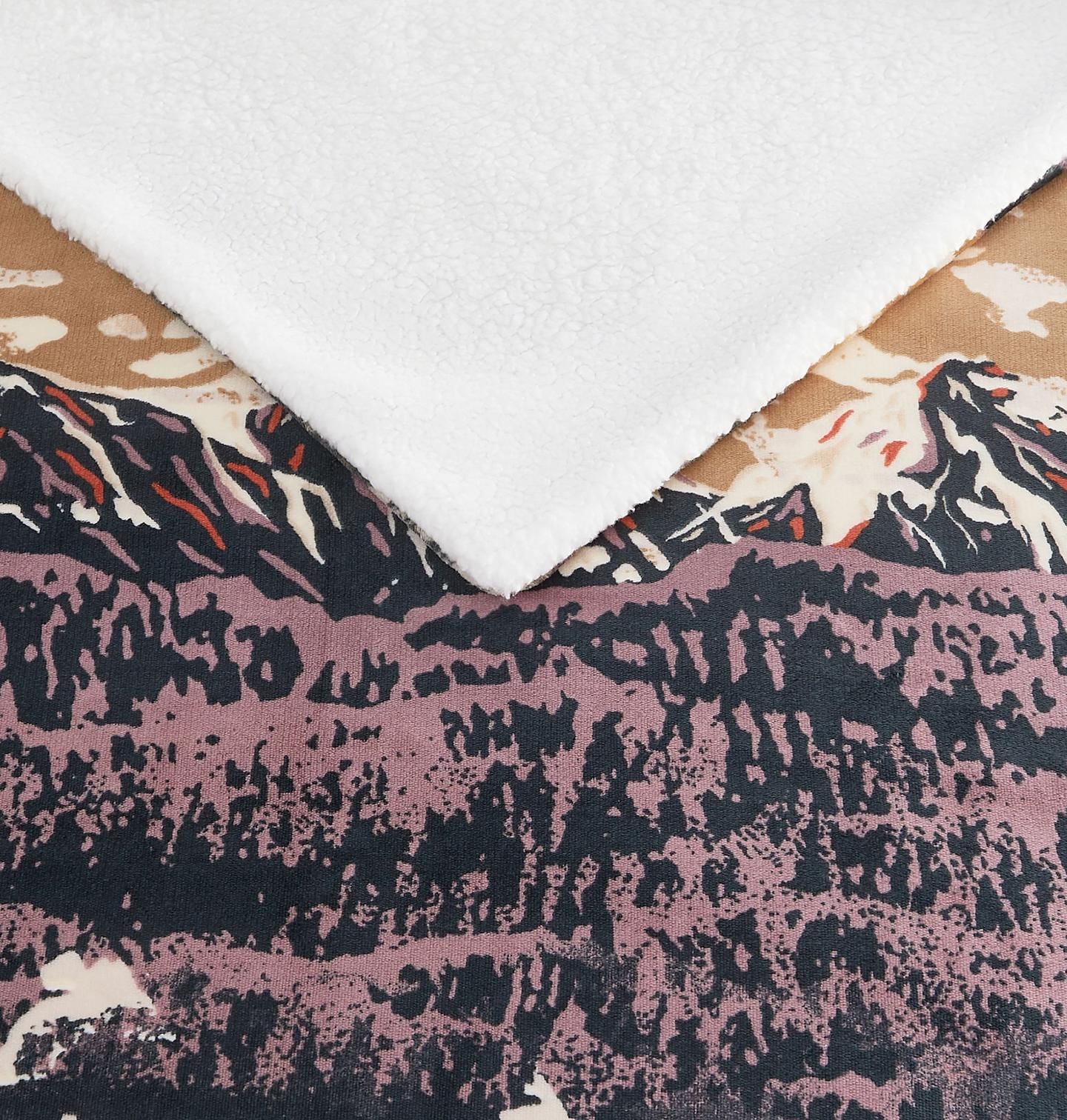 Плед Columbia Cozy Sherpa Plush Throw, цвет: Светло-коричневый — фото 3