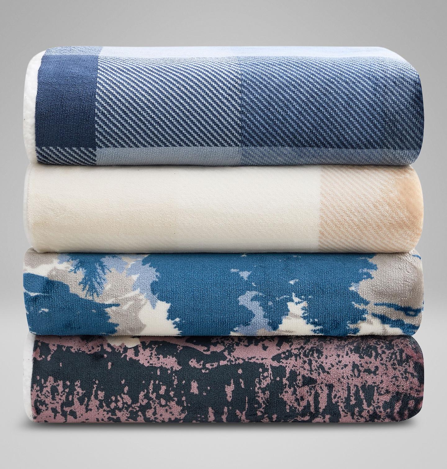 Плед Columbia Cozy Sherpa Plush Throw, цвет: Светло-коричневый — фото 4