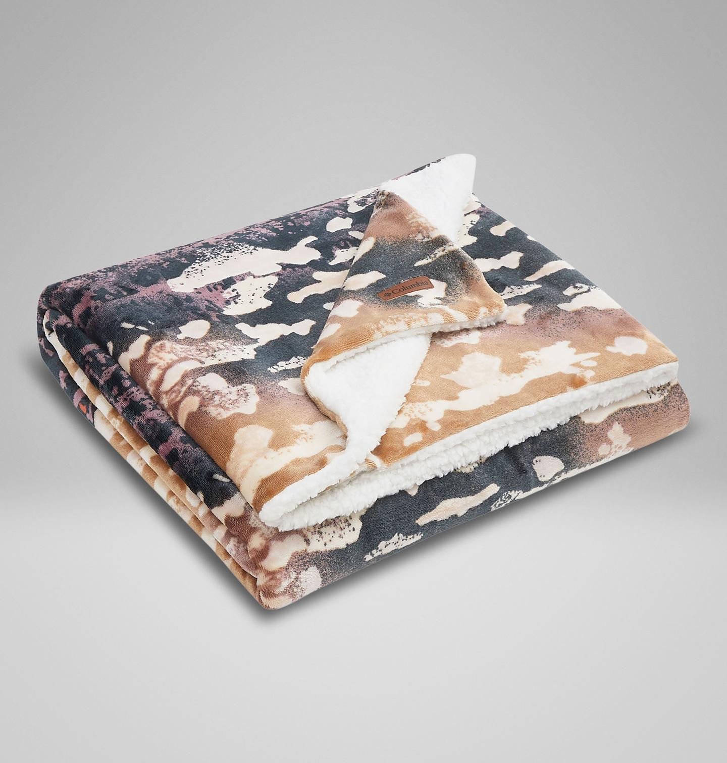Плед Columbia Cozy Sherpa Plush Throw, цвет: Светло-коричневый — фото 2