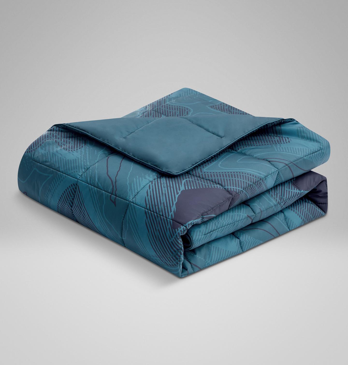 Плед Columbia Packable Down Alt Throw, цвет: Синий — фото 3