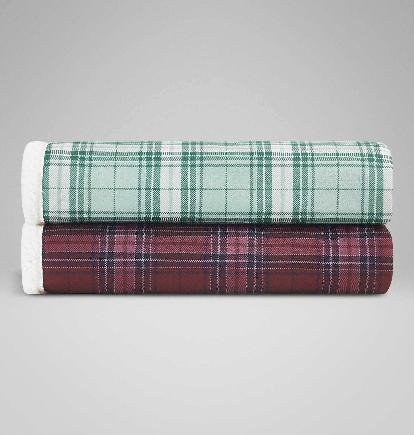 Плед Columbia Flannel To Sherpa Throw, цвет: Синий — фото 4