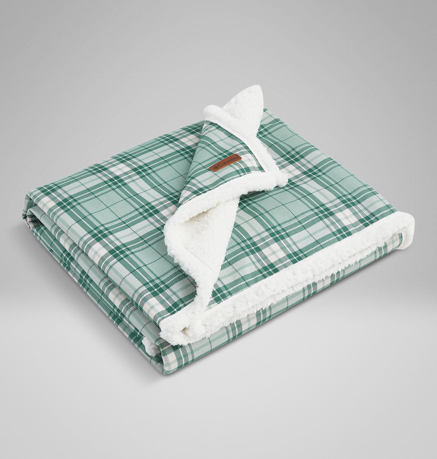 Плед Columbia Flannel To Sherpa Throw, цвет: Синий — фото 2