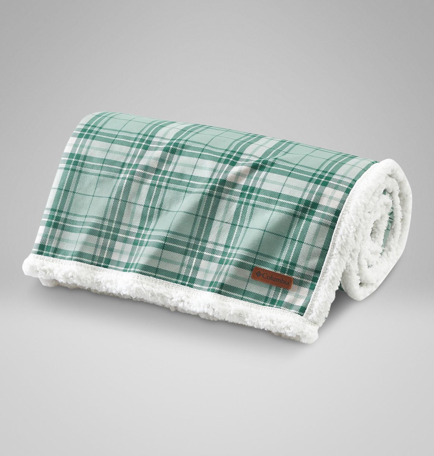 Плед Columbia Flannel To Sherpa Throw, цвет: Синий — фото 1