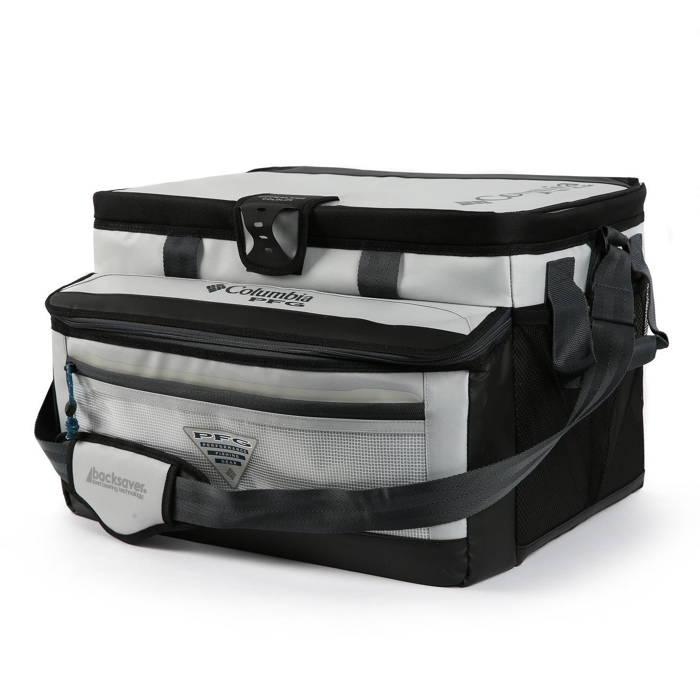 Сумки Columbia PFG Brewha Family Size Zipperless Hardbody® Thermal Pack - 58-Can Capacity, цвет: Холодный серый — фото 1