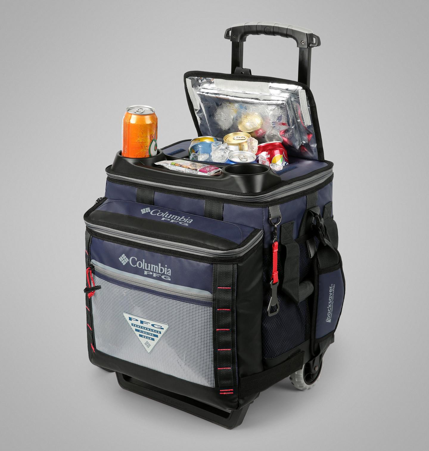 Сумка Columbia PFG Big Katuna Rolling Cooler - 60-Can Capacity, цвет: Тёмно-синий — фото 3