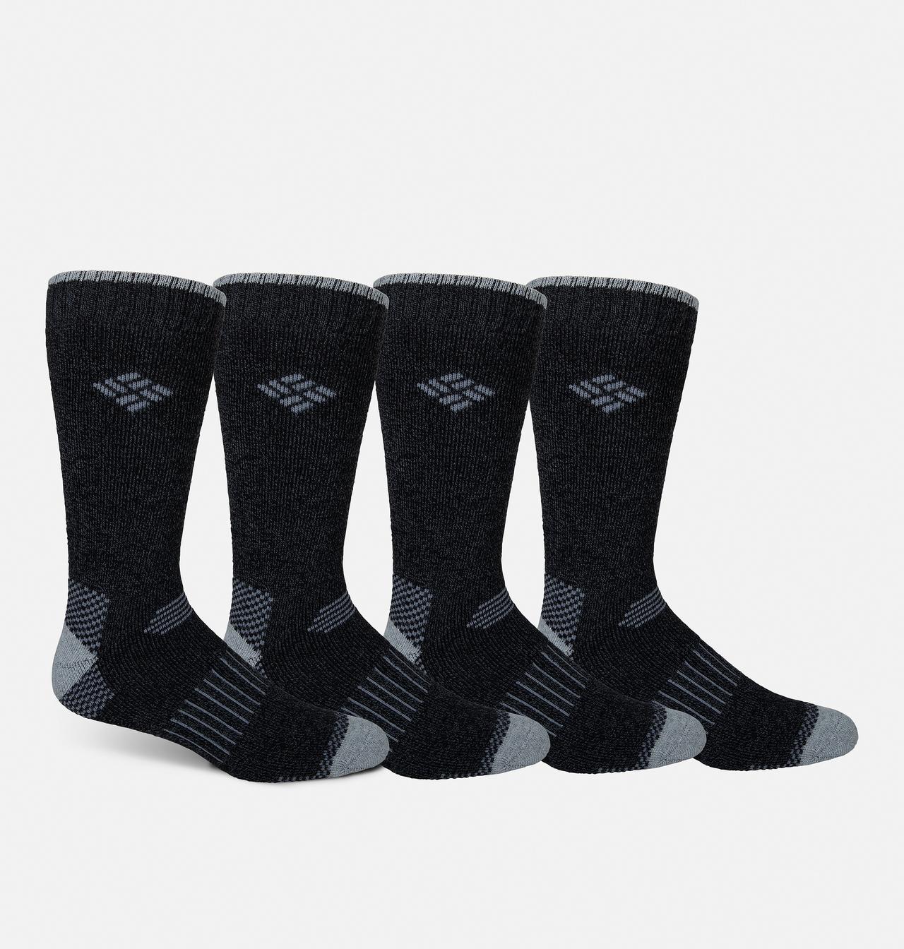 Men's Moisture Control Check Crew Socks - 4 Pack 1