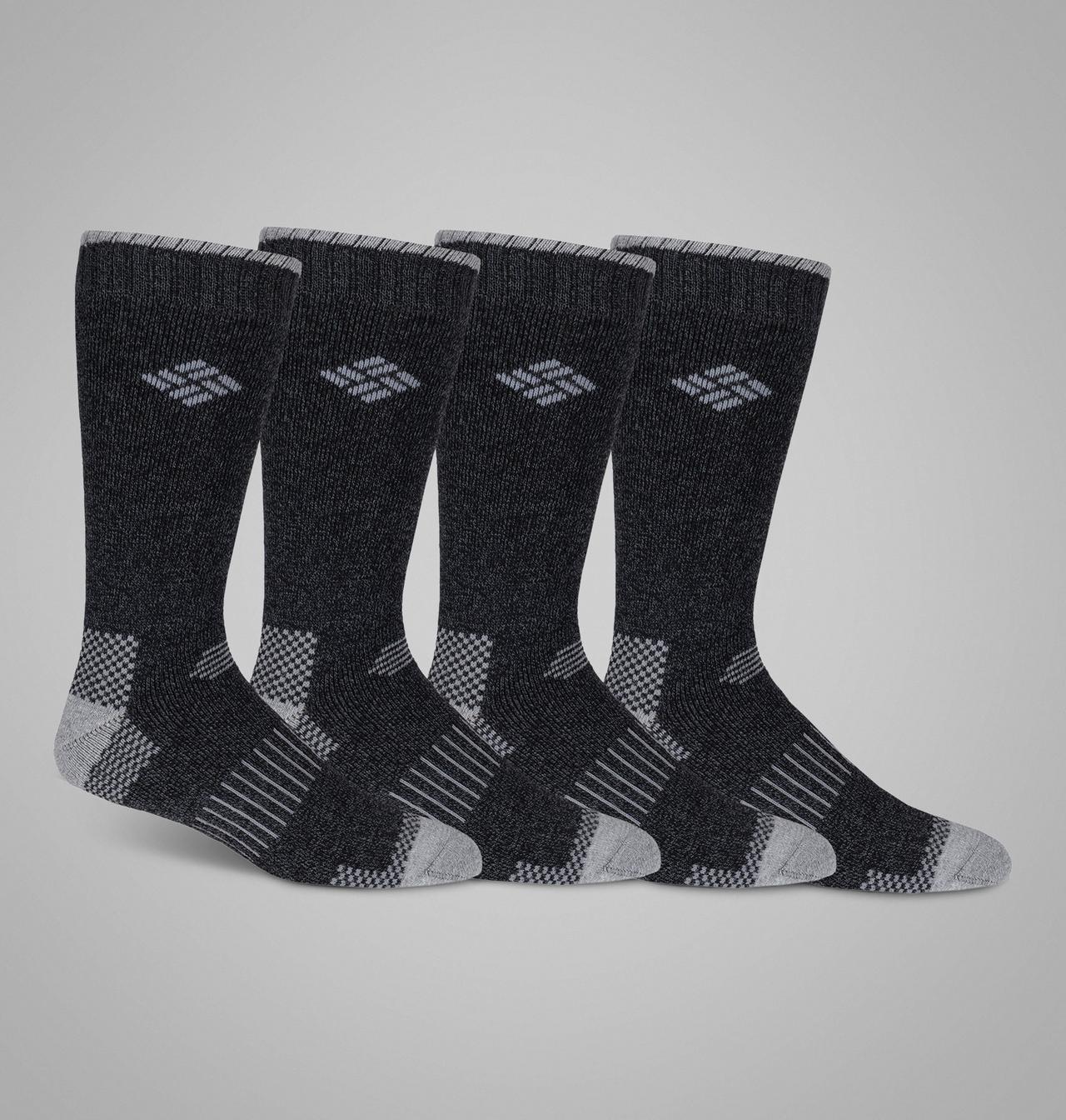 Men's Moisture Control Check Crew Socks - 4 Pack 1
