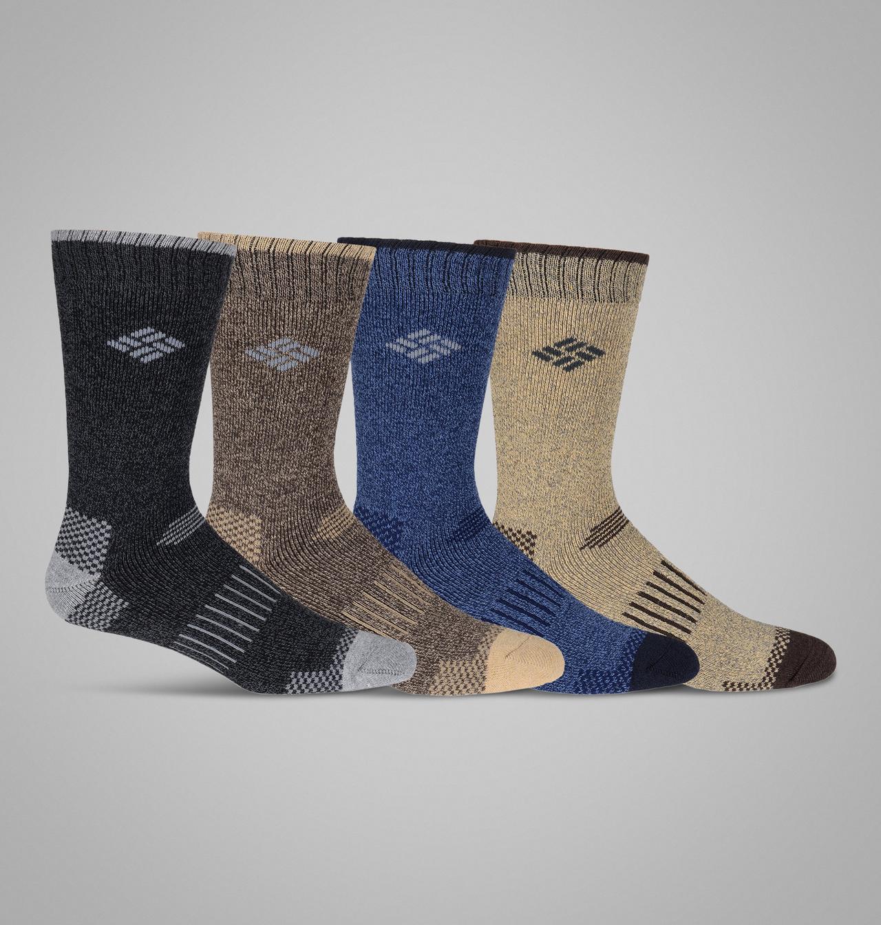 Men's Moisture Control Check Crew Socks - 4 Pack 2