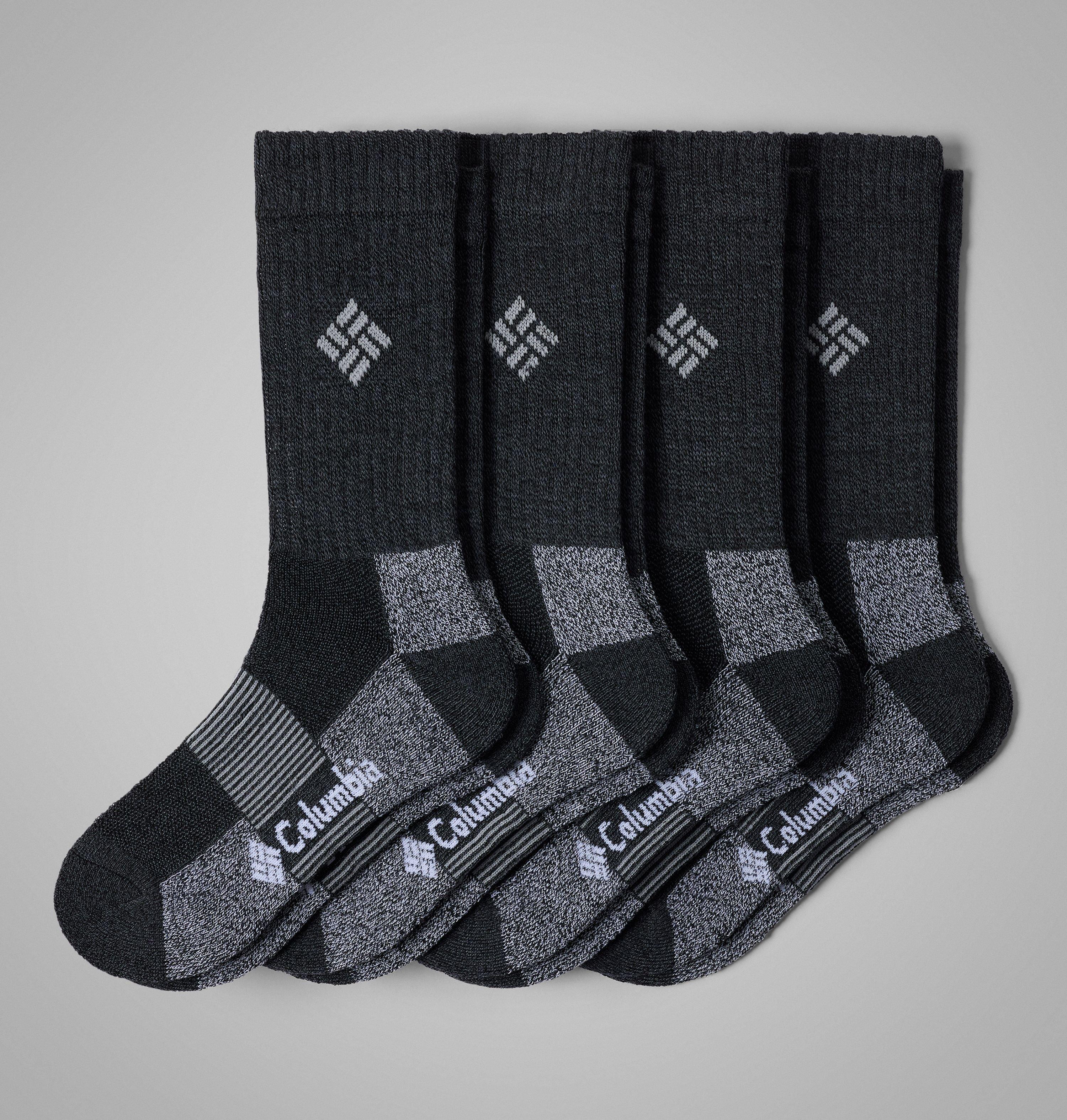 Columbia Men's Moisture Control Basic Crew Socks - 4 Pack-