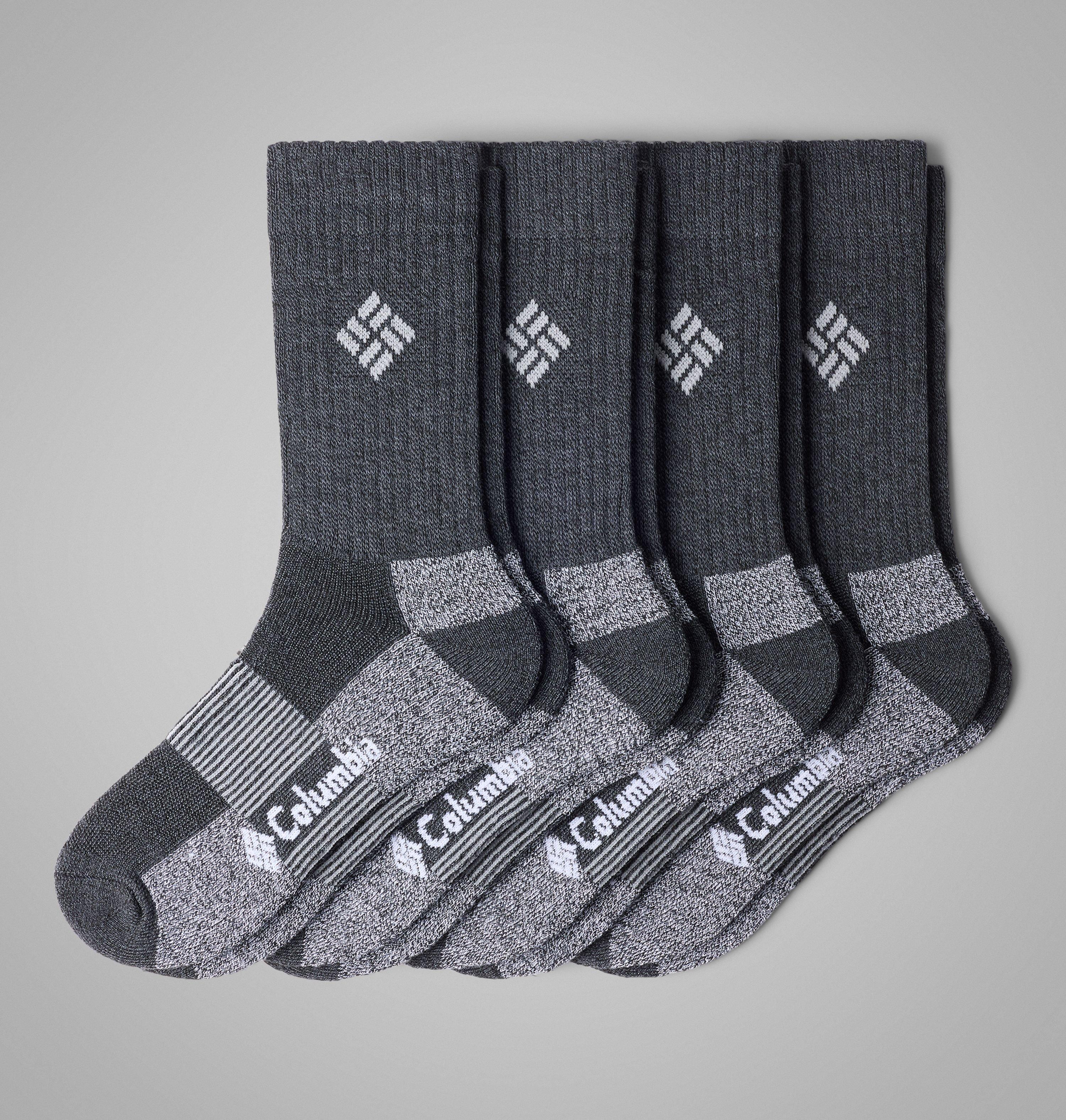 Columbia Men's Moisture Control Basic Crew Socks - 4 Pack-