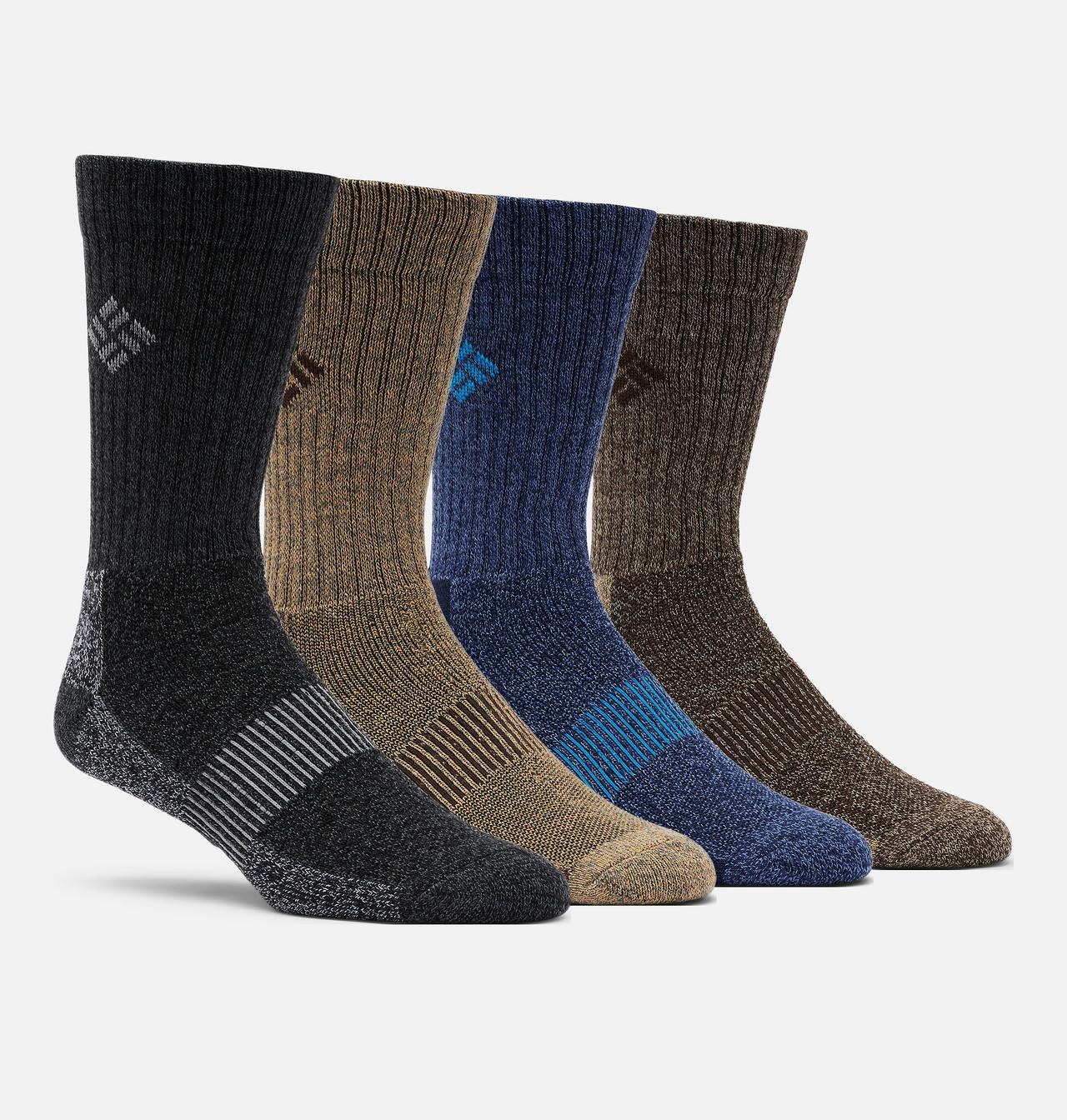 Men's Moisture Control Basic Crew Socks - 4 Pack | 019 | O/S 1
