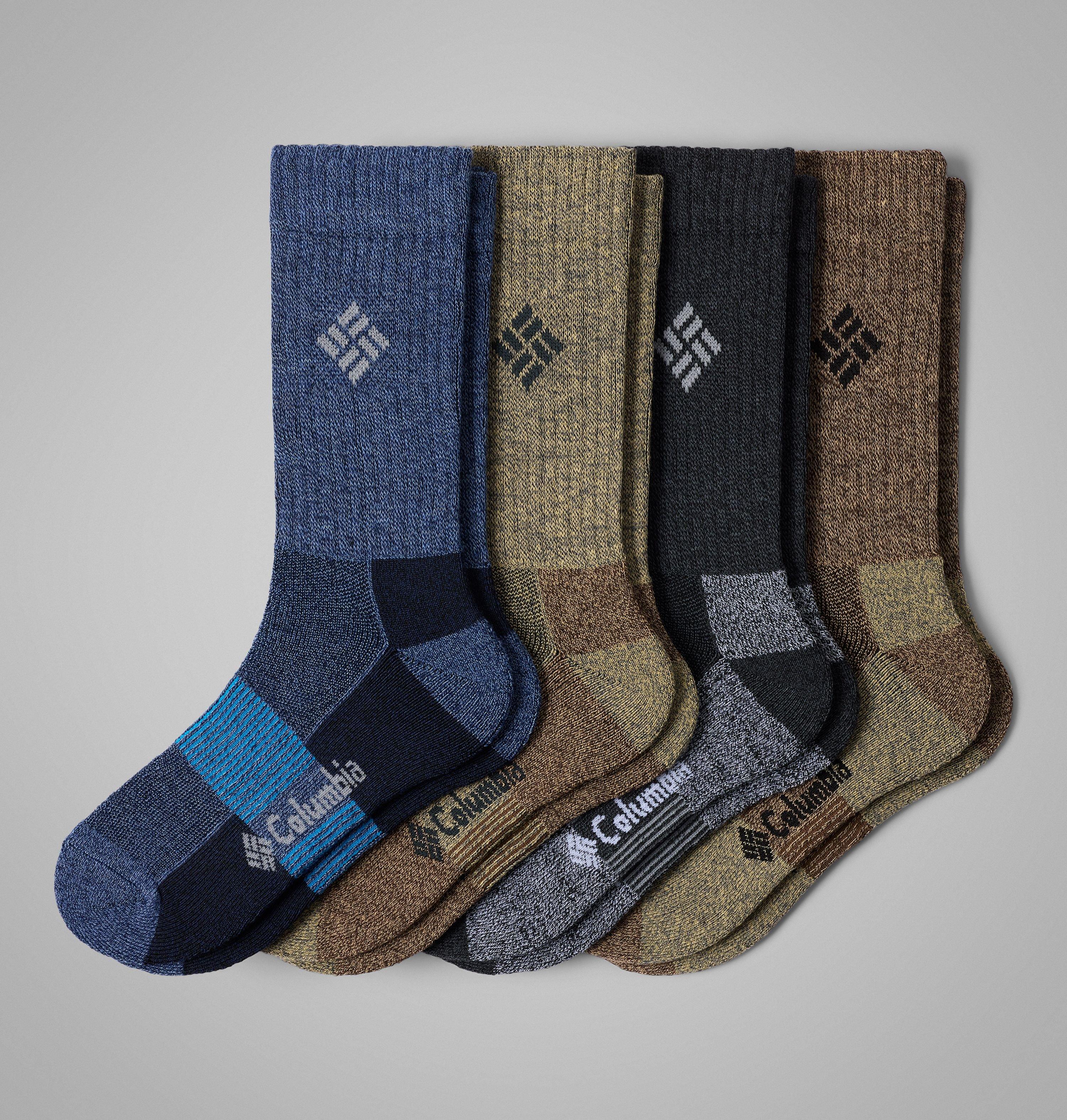 Columbia Men's Moisture Control Basic Crew Socks - 4 Pack-