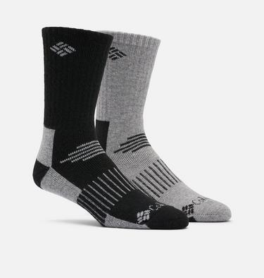 Men's Casual Cotton Crew Sock - 3pk, Color: Grey/Black, image 1