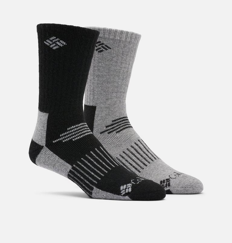 Men's Casual Cotton Crew Sock - 3pk, Color: Grey/Black, image 1