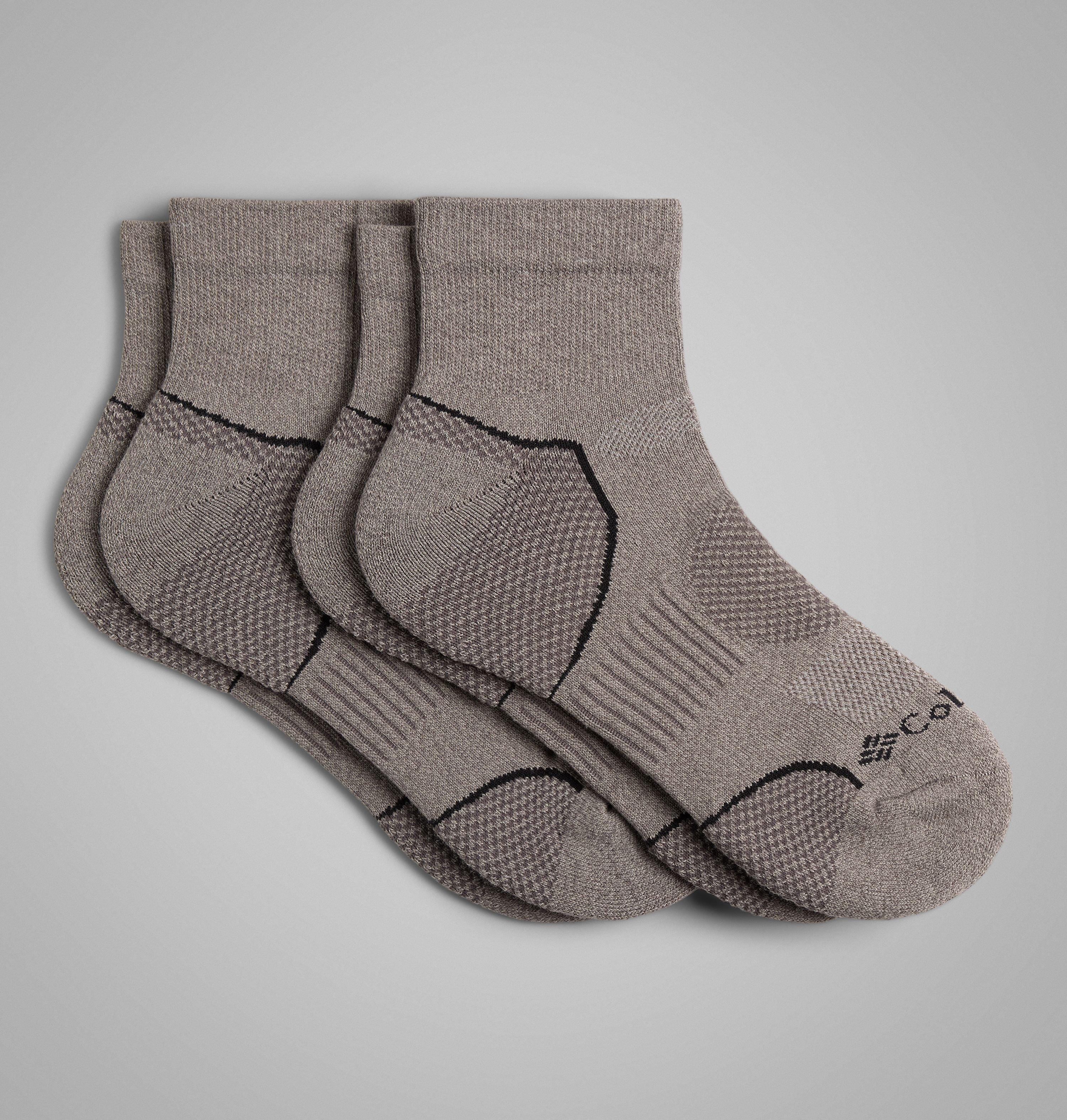 Columbia Men's Balance Point Walk Quarter Socks - O/S - Grey  NEW