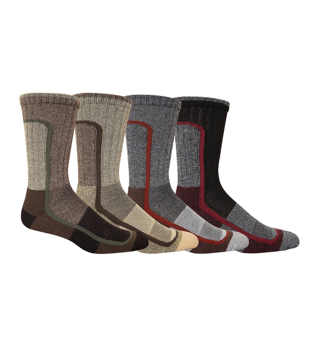 Moisture Control Color Block Crew Socks - 4 Pack 1