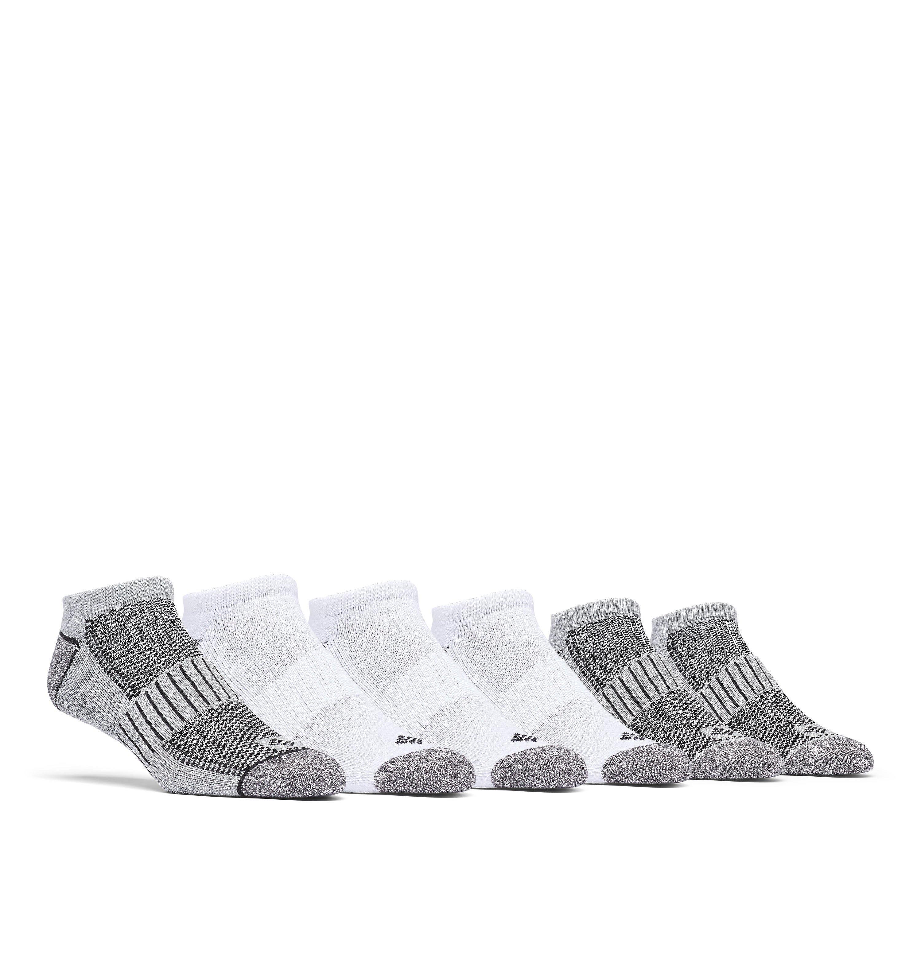 Men's No-Show With Pique Footbed Socks - 6 Pack 1