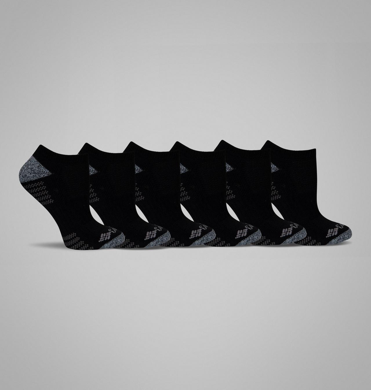 Women's No-Show With Pique Footbed Socks - 6 Pack | 010 | O/S 1