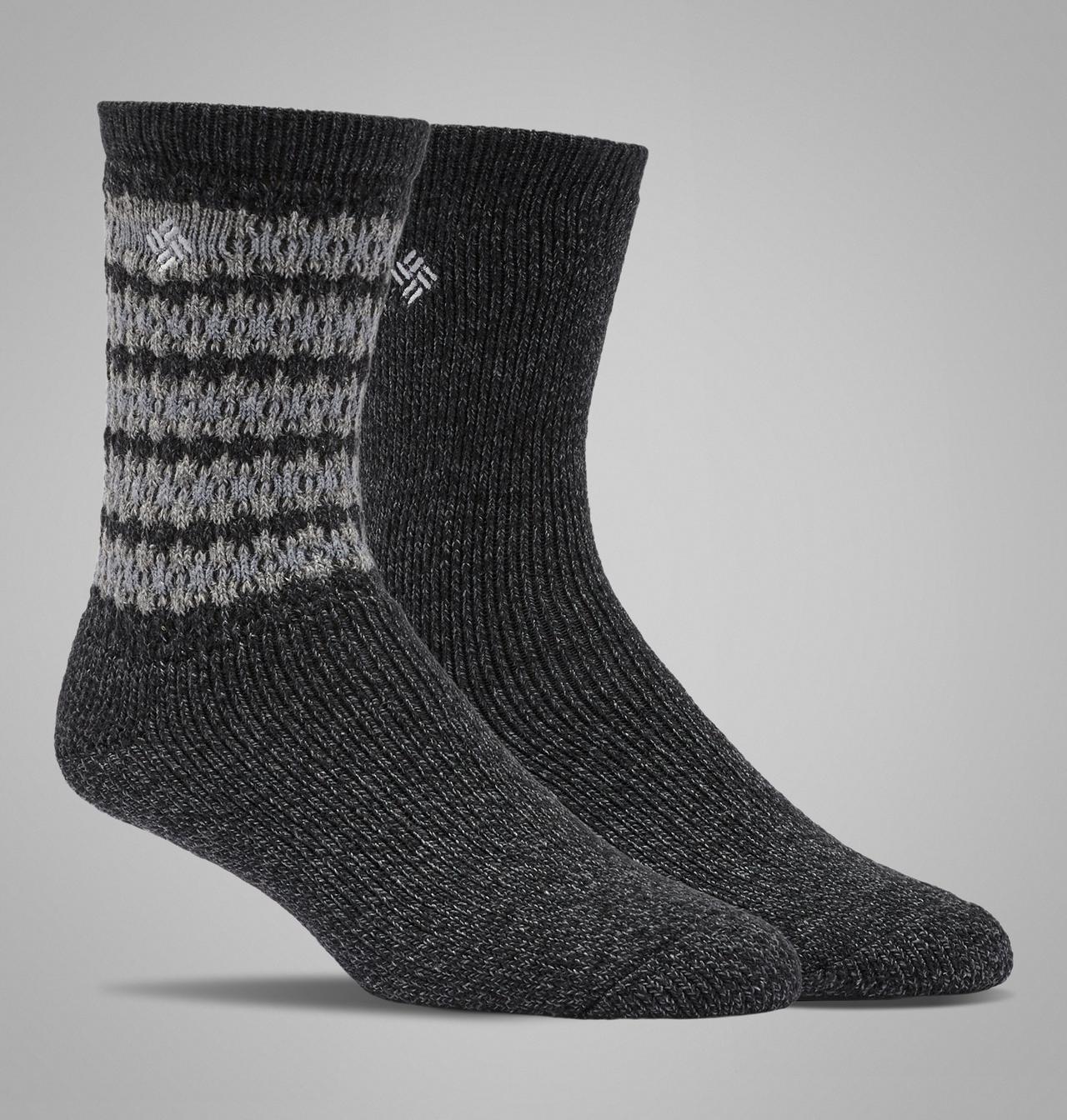 Chaussettes mi-mollet en laine texturée pour femmes, paquet de 2 1