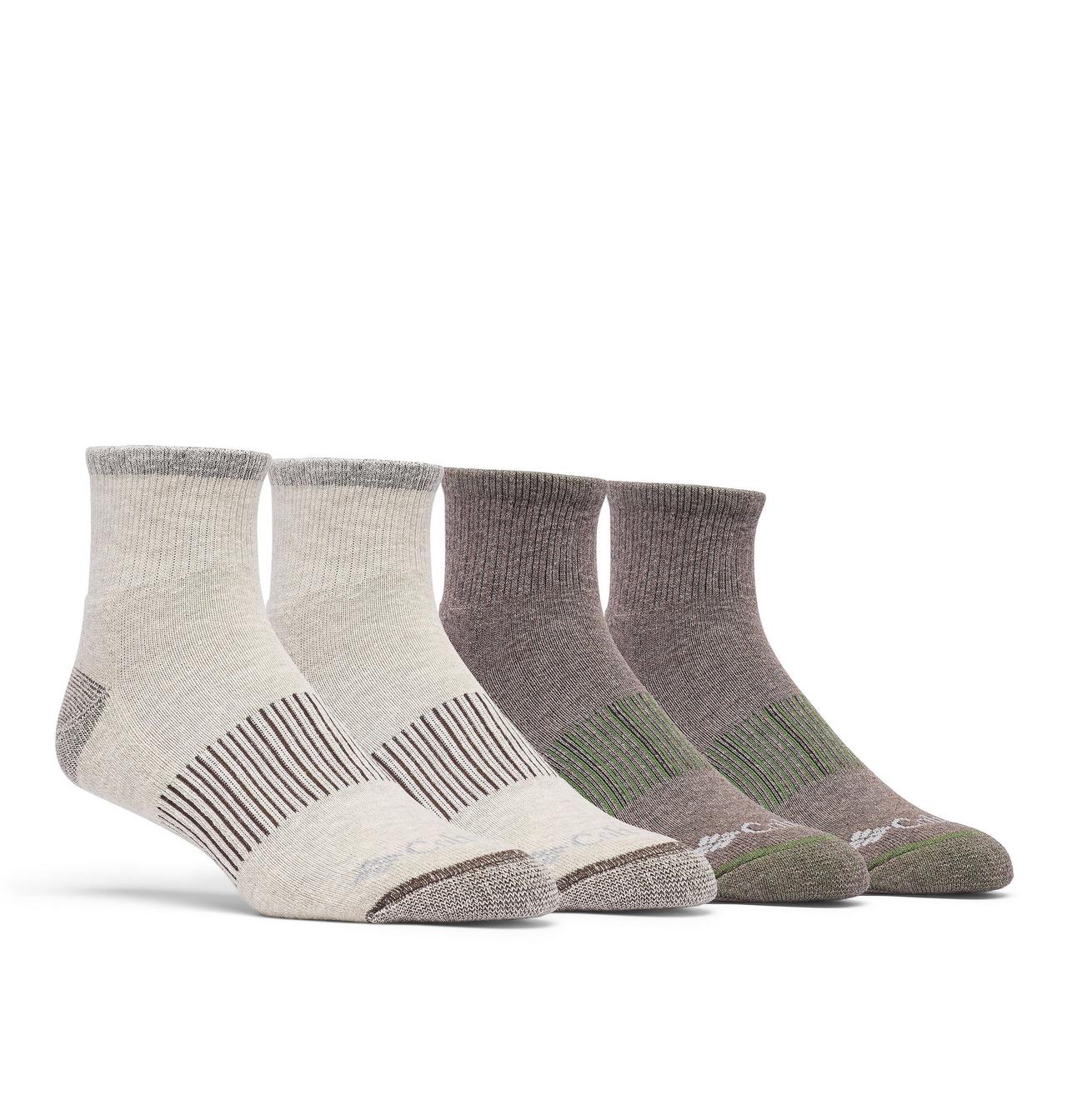 Men's Heather Rib Quarter Socks - 4 Pack 1