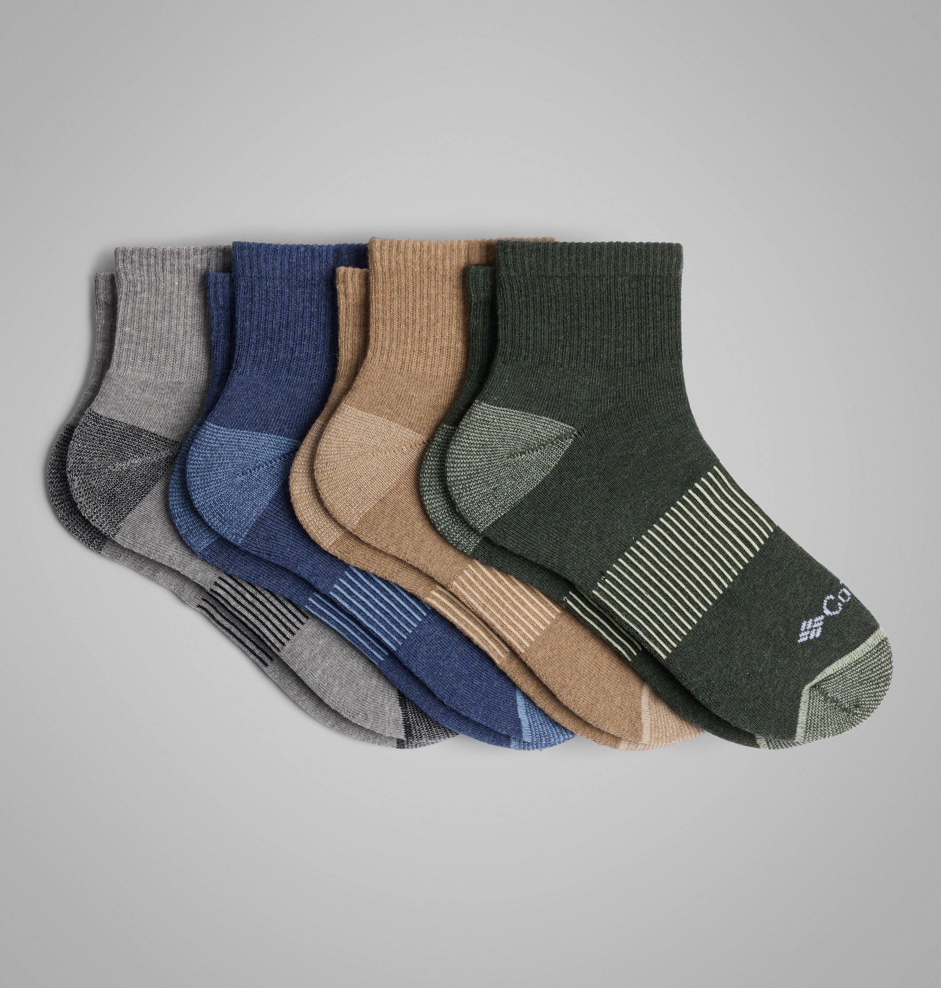 Columbia Men's Heather Rib Quarter Socks - 4 Pack-