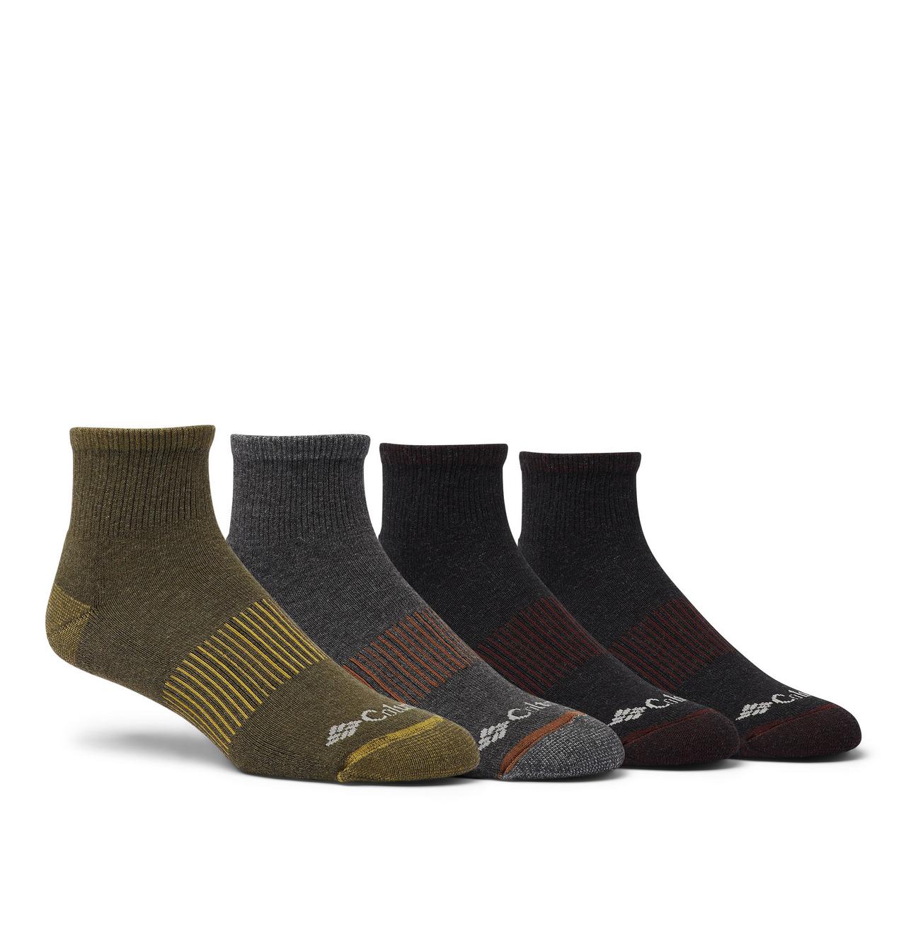 Men's Heather Rib Quarter Socks - 4 Pack 1