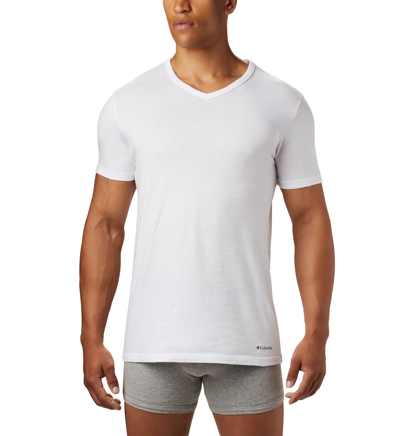 Мужские футболки Columbia 3 Pack V-Neck Tee Classic Fit, цвет: Белый — фото 2