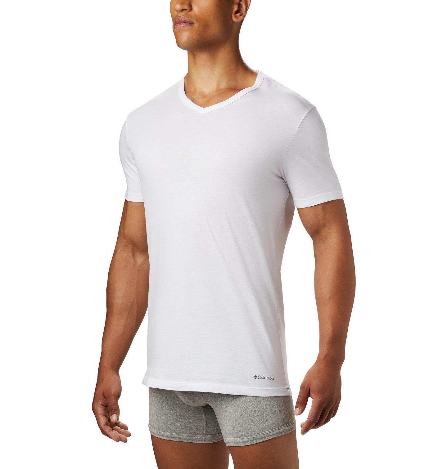 Мужские футболки Columbia 3 Pack V-Neck Tee Classic Fit, цвет: Белый — фото 3