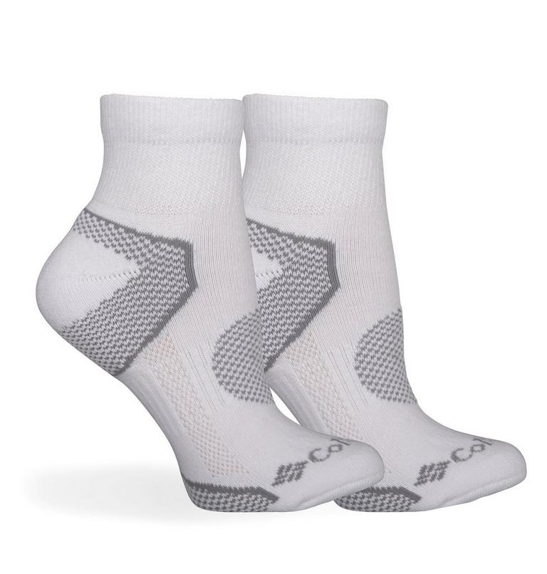 Women's Balance Point Quarter Socks - 2pk, Color: White, image 1