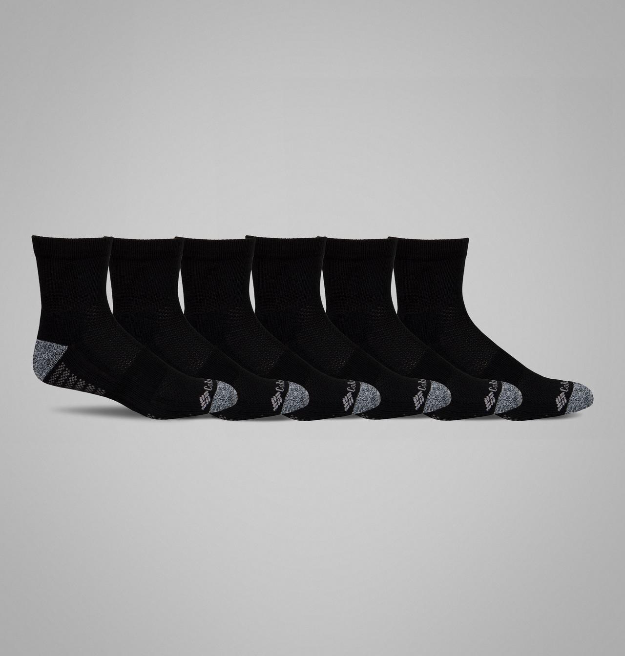 Men's Quarter With Pique Footbed Socks - 6 Pack 1
