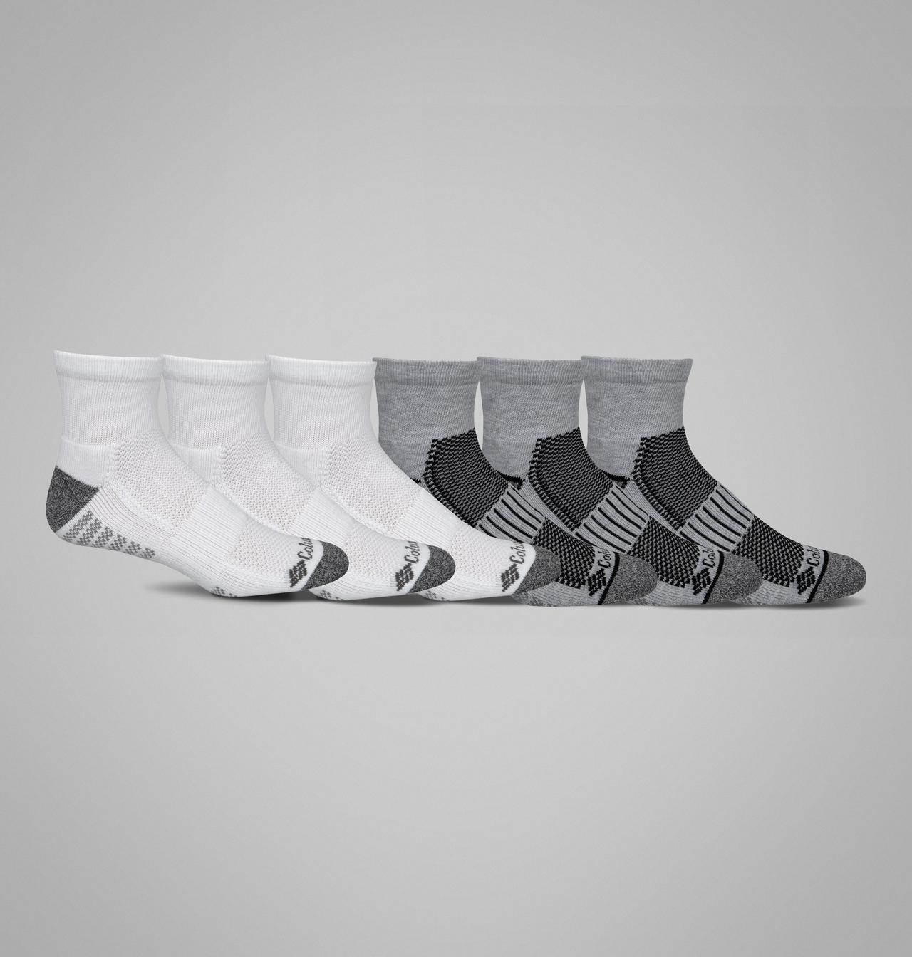 Men's Quarter With Pique Footbed Socks - 6 Pack 1