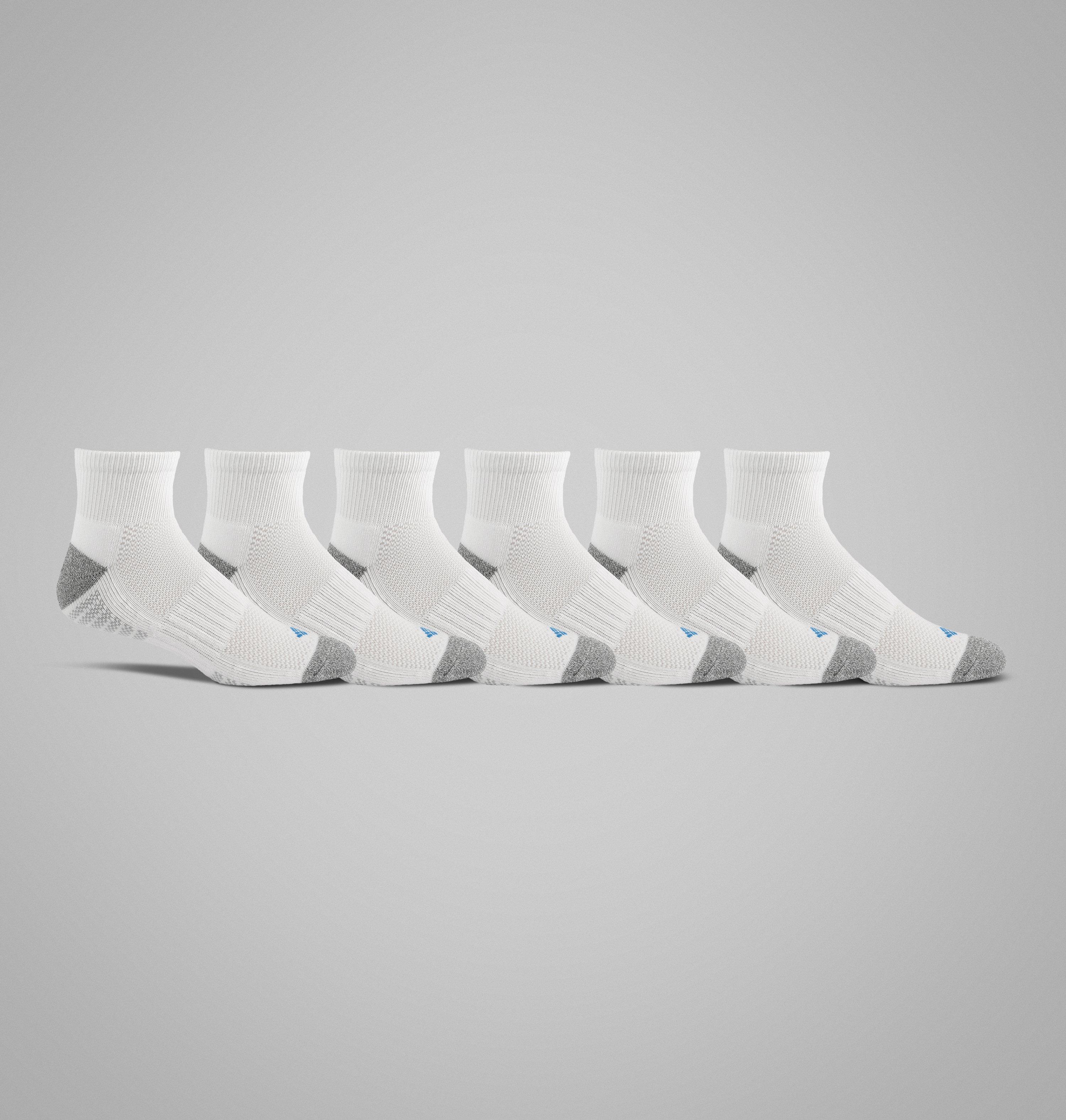 Men's Quarter With Pique Footbed Socks - 6 Pack 1