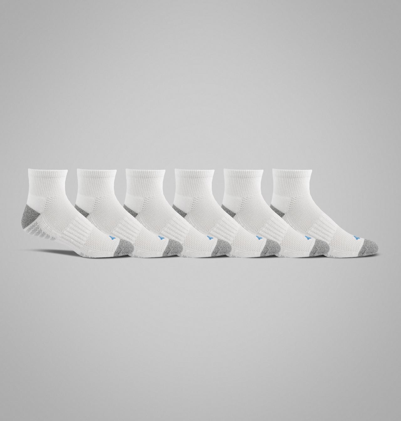 Men's Quarter With Pique Footbed Socks - 6 Pack 1