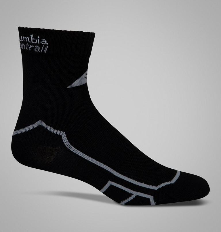 Unisex Trail Run Lightweight Wool Quarter Socks, Color: Black, image 2