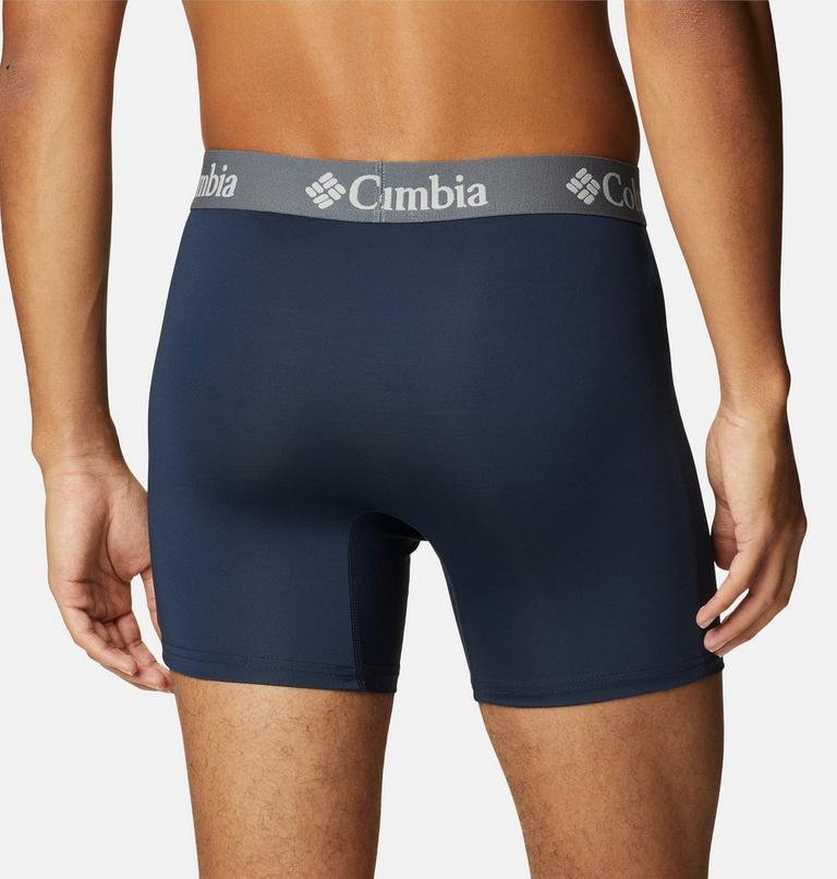 Bóxeres brief de poliéster elástico para hombre - 3 unidades, Color: Azure/Azul/Columbia Navy, image 3