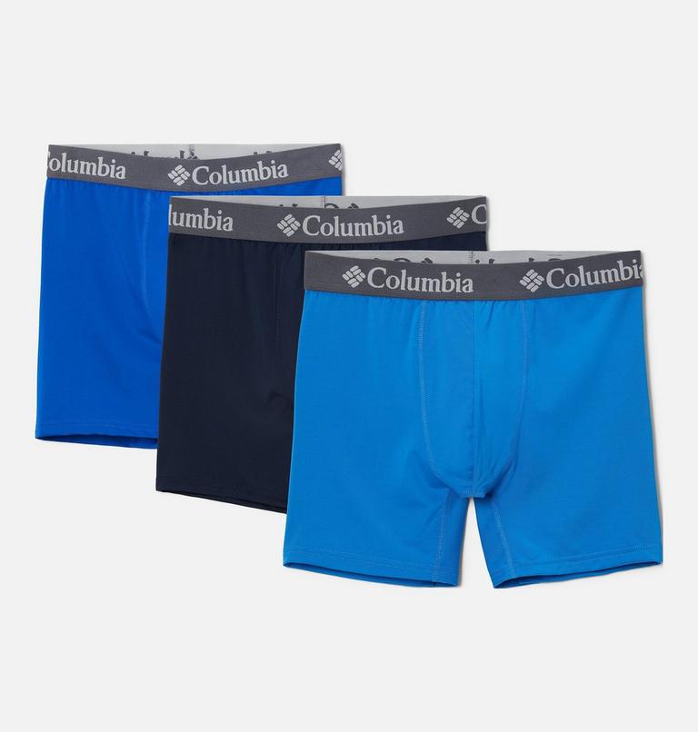 Bóxeres brief de poliéster elástico para hombre - 3 unidades, Color: Azure/Azul/Columbia Navy, image 1