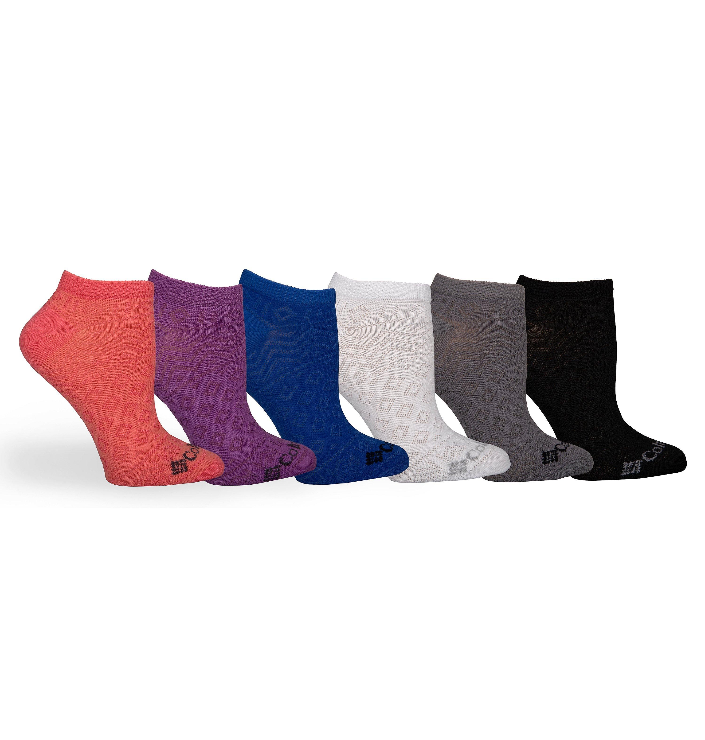 Women's No Show Pattern Mesh Socks - 6 Pack - thumbnail 5