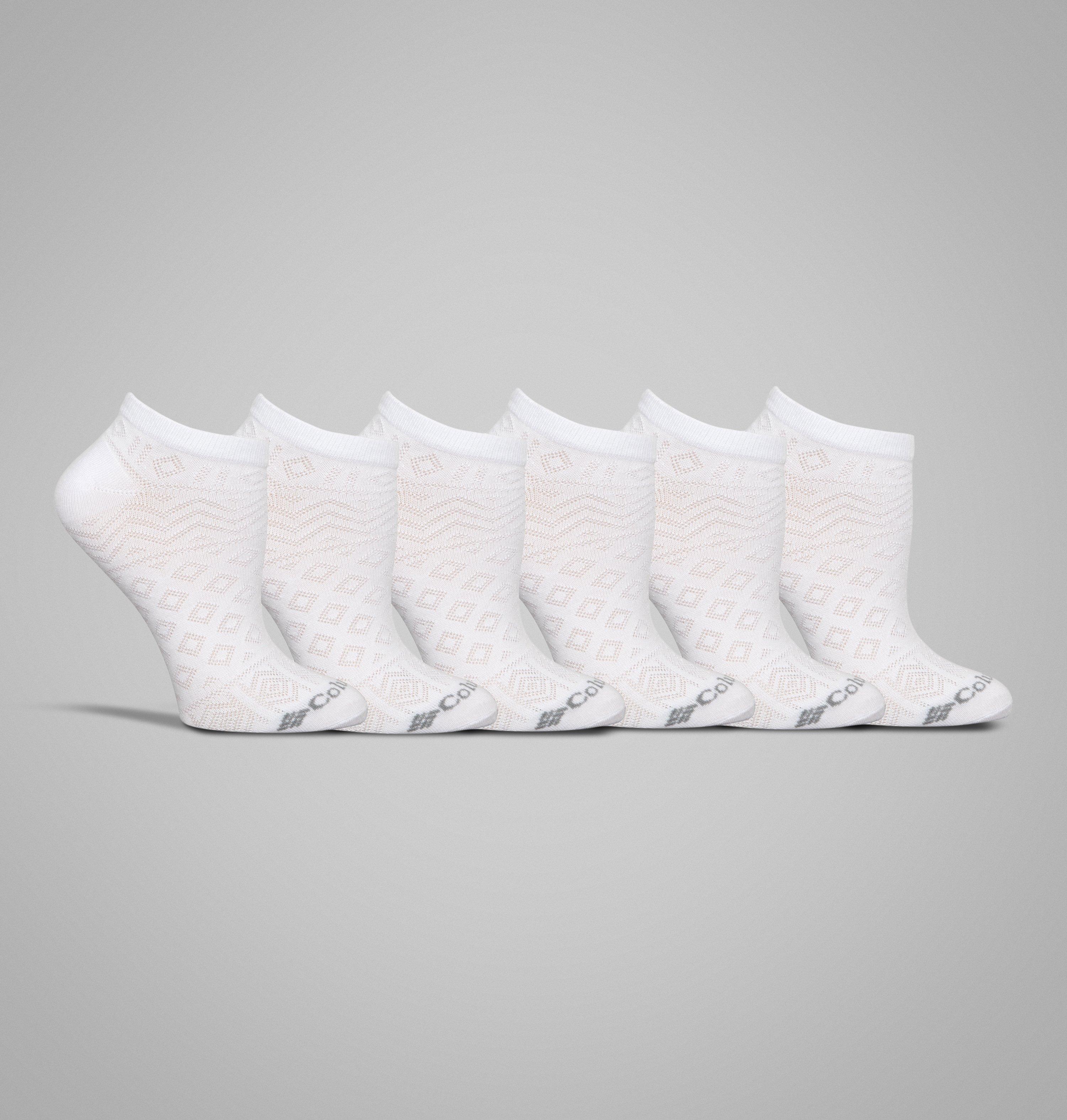 Women's No Show Pattern Mesh Socks - 6 Pack | 100 | O/S 1