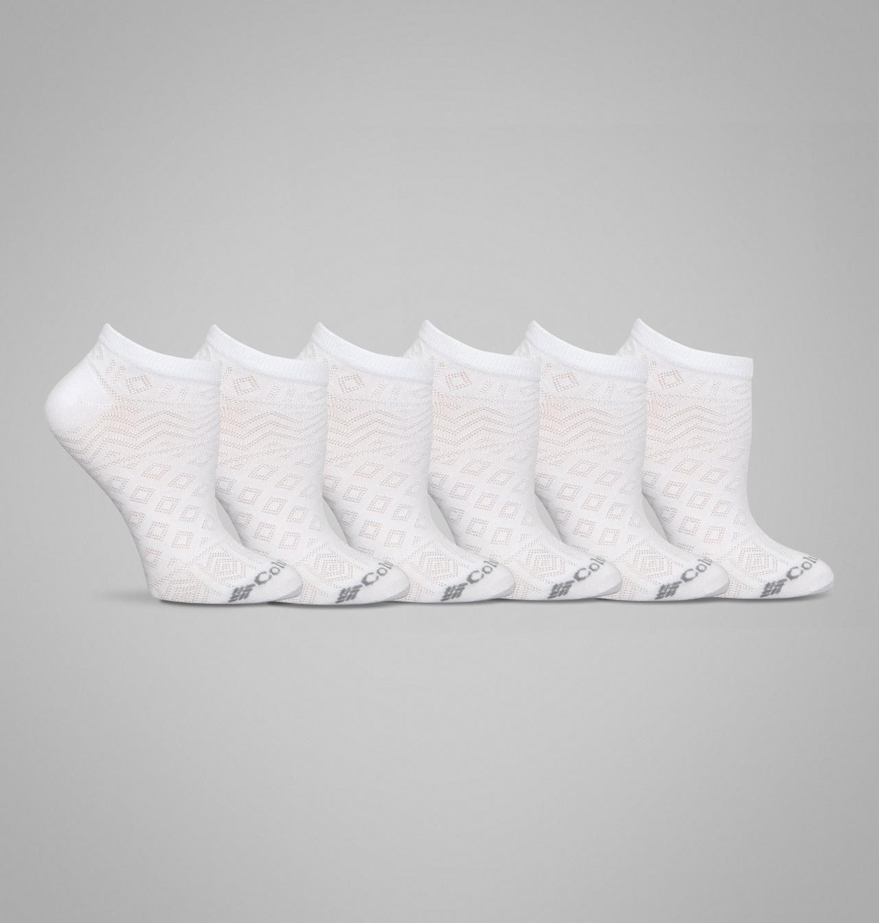 Women's No Show Pattern Mesh Socks - 6 Pack 1
