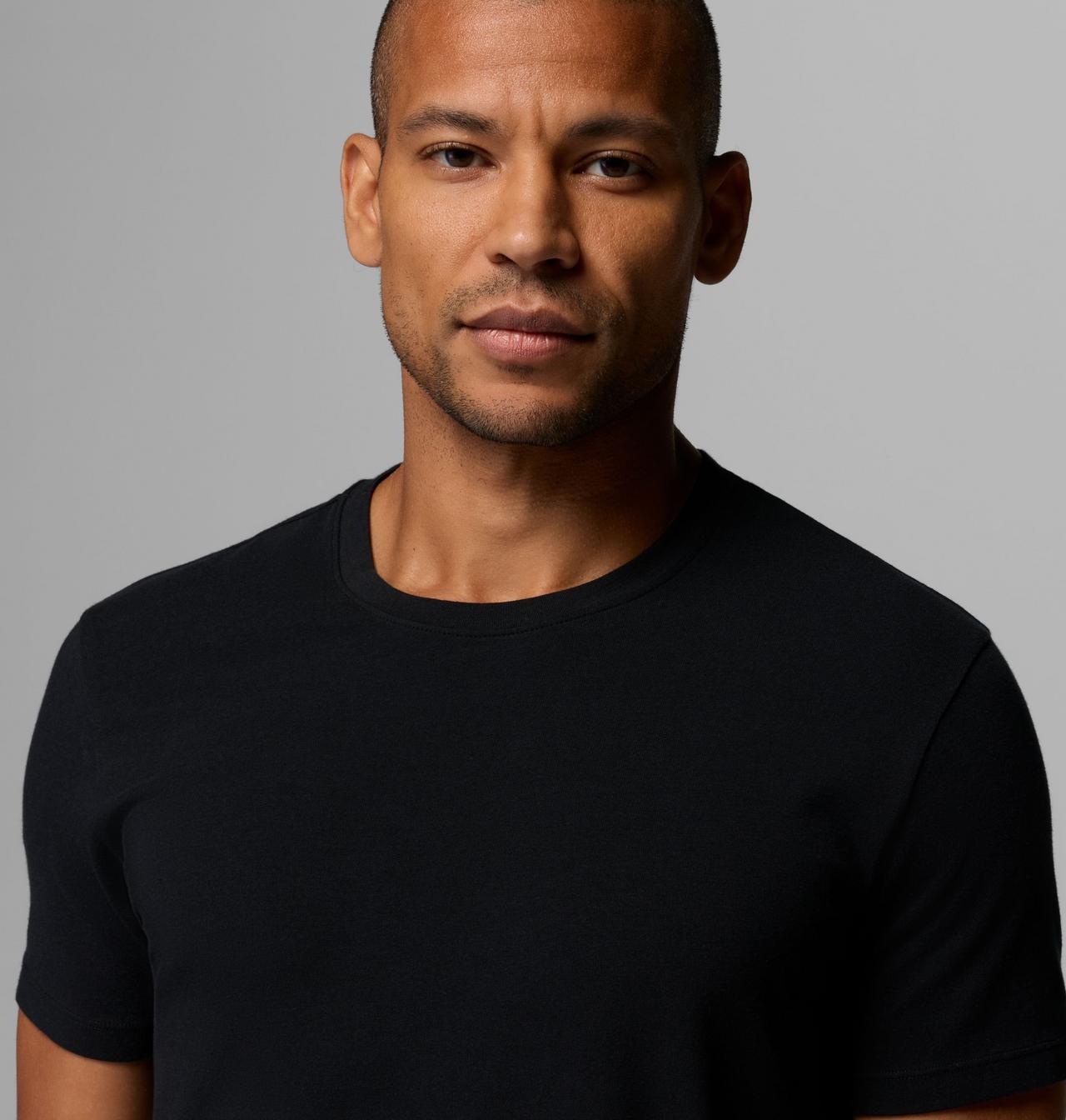 Men's Performance Cotton Stretch Crew - 3 pack | 010 | M 5