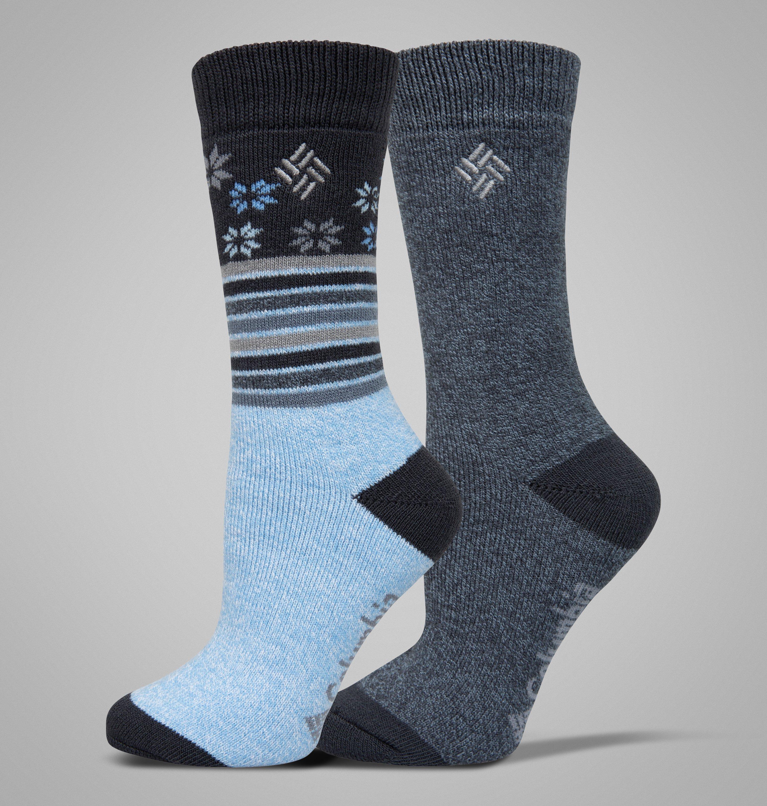 Columbia Women's Medium Weight Snowfall Thermal Socks - 2 Pack-