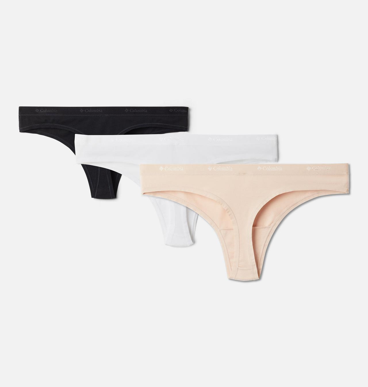 Women's 4-Way Stretch Cotton Thong - 3 Pack 2