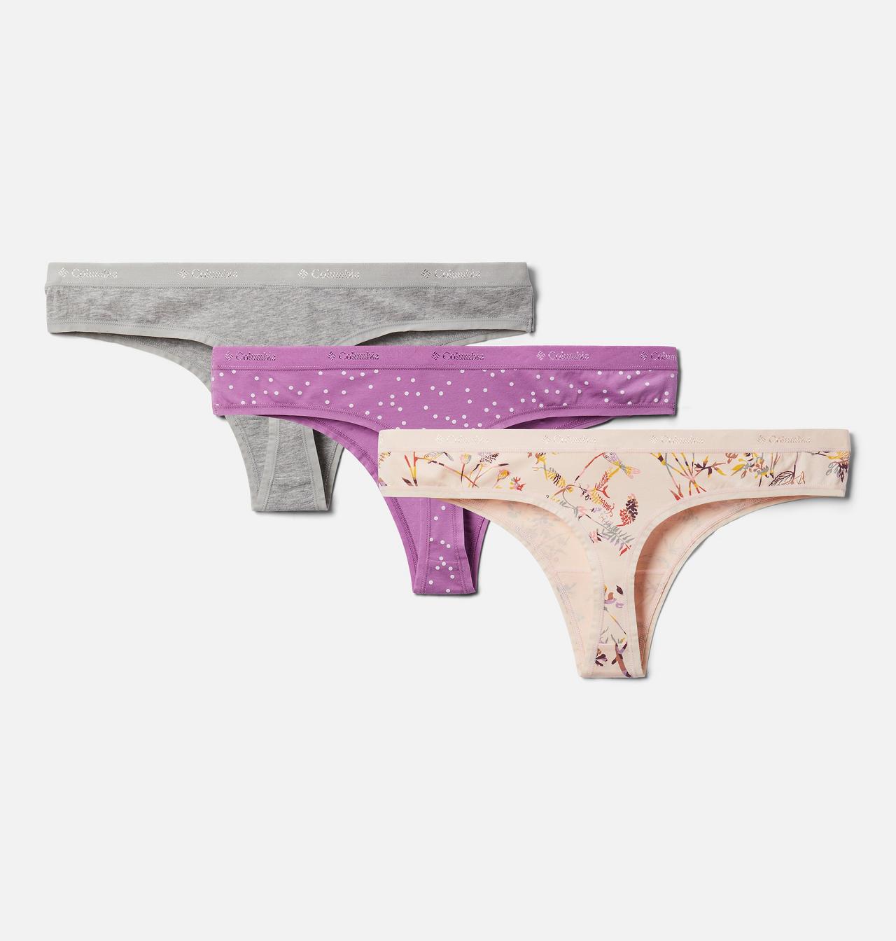 Women's 4-Way Stretch Cotton Thong - 3 Pack 2