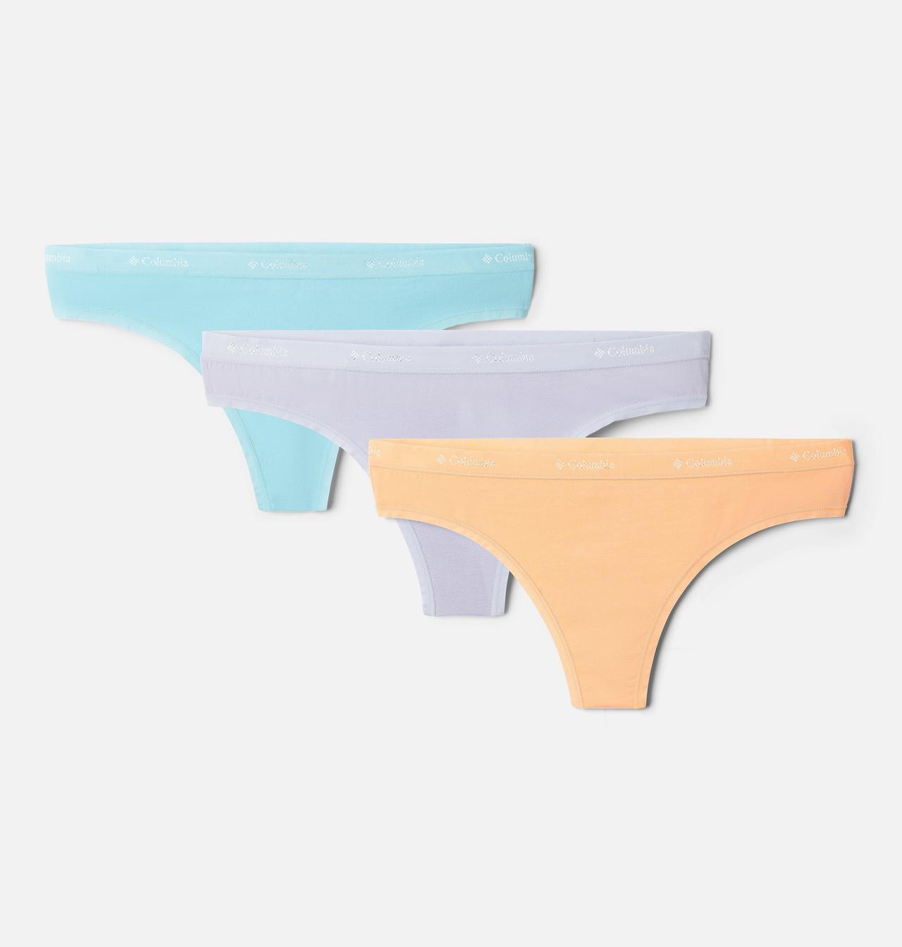 Women's 4-Way Stretch Cotton Thong - 3 Pack 1