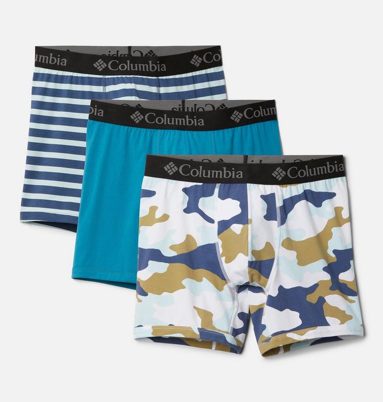 Men's Printed 360 Stretch 3-Pack Boxer Br, Color: Deep Marine/Camo, image 1