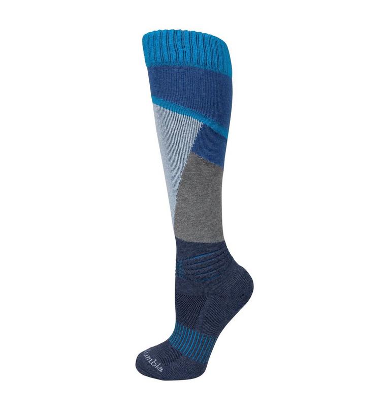Unisex Intersection Over-the-Calf Ski Med Weight Socks, Color: Navy, image 1